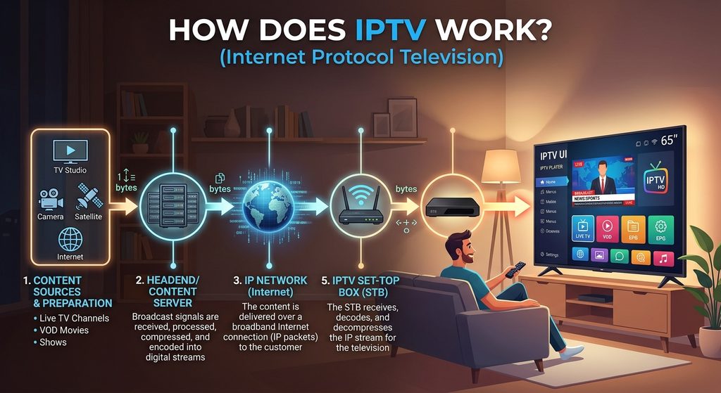 How Does IPTV Work?